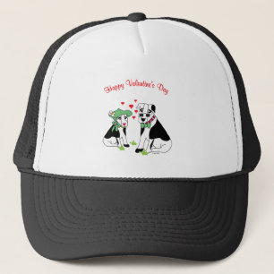 Happy Valentines Day Cute Dogs Love Trucker Hat