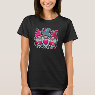 Happy Valentine's Day Cute Gnomes Graphic Romantic T-Shirt