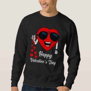 Happy Valentines Day Cute Heart Bae Funny Salting Sweatshirt