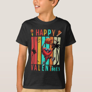 Happy Valentines Day Cute Heart Playing Basketball T-Shirt