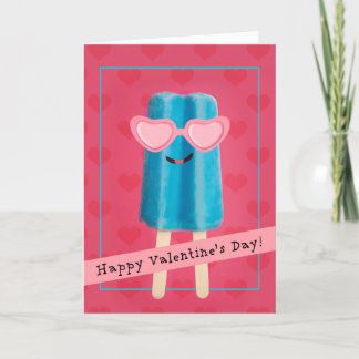 Happy Valentine's Day Cute Ice Pop Humour Holiday Card