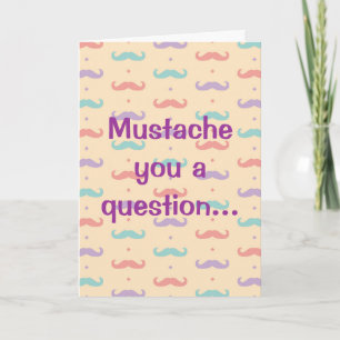 Happy Valentine's Day Cute Moustache Moustache Holiday Card