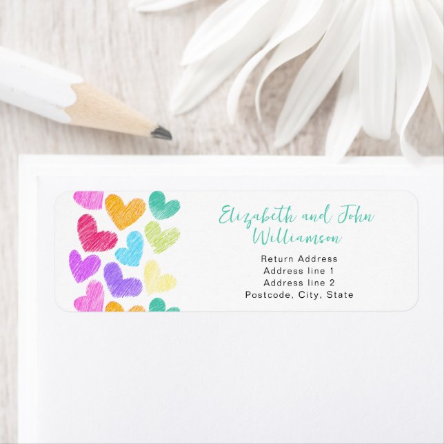 Happy Valentines Day Cute Pastel Hearts Custom (Insitu)