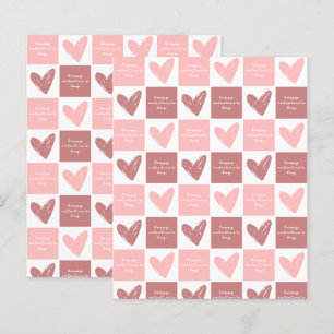 Happy Valentine's Day Cute Pink Hearts Paper