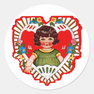 Happy Valentine's Day Cutie! Classic Round Sticker