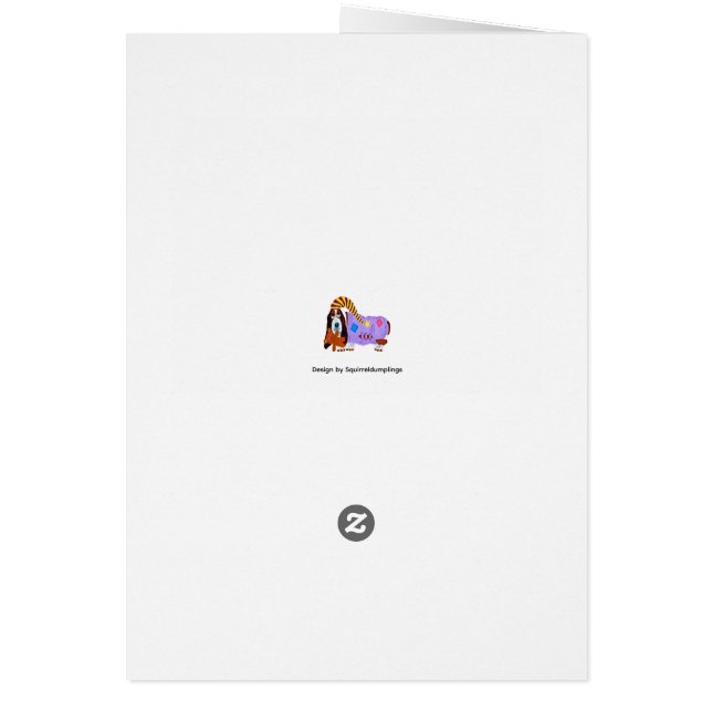 Happy Valentine's Day Dachshund Doggie Card (Back)