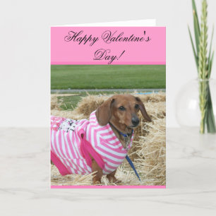 Happy Valentine's Day Dachshund greeting card