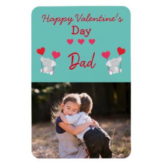 Happy Valentine's Day Dad Photo Magnet