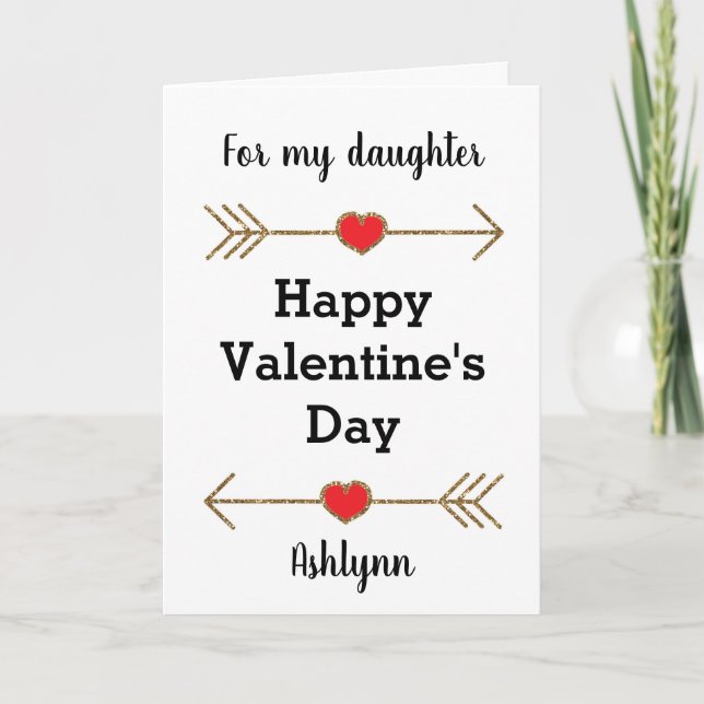 Happy Valentine's Day Daughter Card (Front)