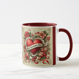 Happy Valentine's Day, decorative design, Mug