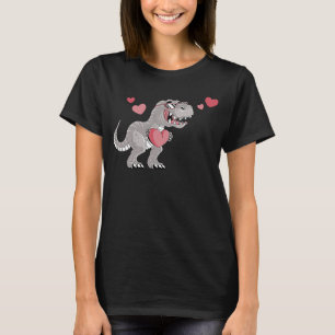 Happy Valentine's Day Dino Hearts rex Romantic Din T-Shirt