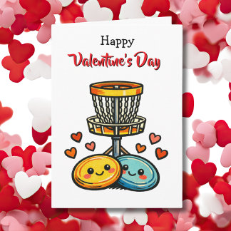 Happy Valentine's Day | Disc Golf Themed Card