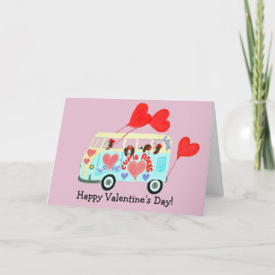 Happy Valentine's Day Doggie Folded Greeting Card