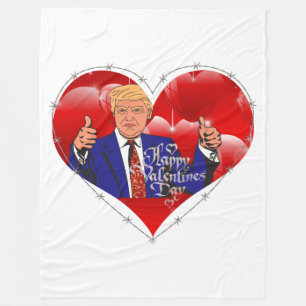 happy valentines day donald trump blanket