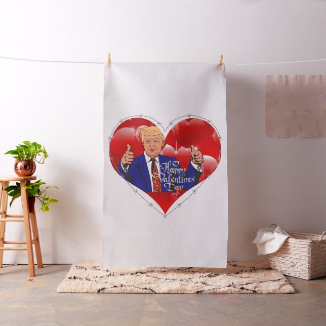 happy valentines day donald trump fabric (In Situ)