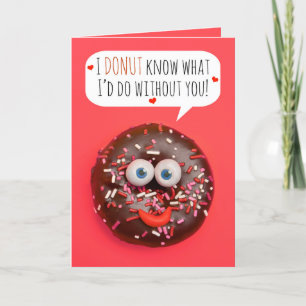 Happy Valentine's Day Doughnut Humour Holiday Card