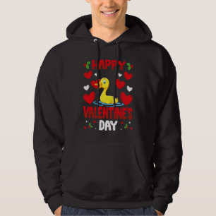Happy Valentines Day Duck Heart Love Animal Hoodie