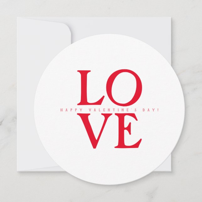 Happy Valentine's Day Elegant Greeting Holiday Card (Front)