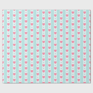 Happy valentine's day elegant red hearts  wrapping paper
