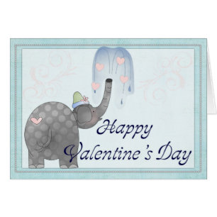 Happy Valentine's Day Elephant Card d1