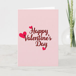 Happy Valentines Day Embossed Heart Card
