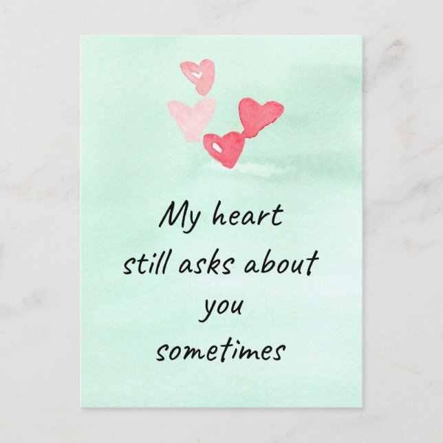 Happy Valentine's Day Ex Boyfriend Hearts Pink Holiday Postcard (Front)