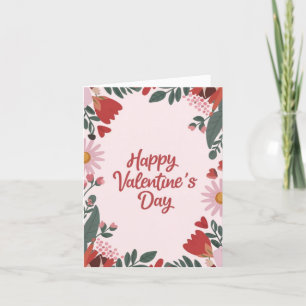 Happy Valentine's Day Floral Holiday Card