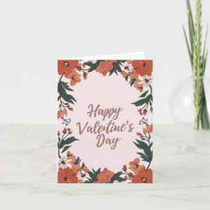 Happy Valentine's Day Floral Holiday Card