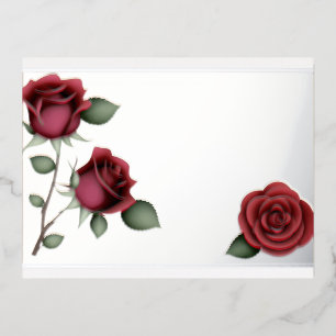 Happy Valentine's Day  Foil Holiday Postcard