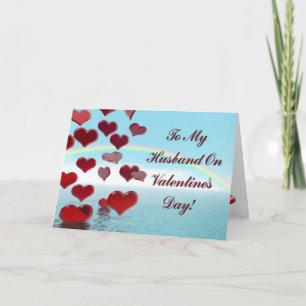 Happy Valentine's Day for husband Holiday Card