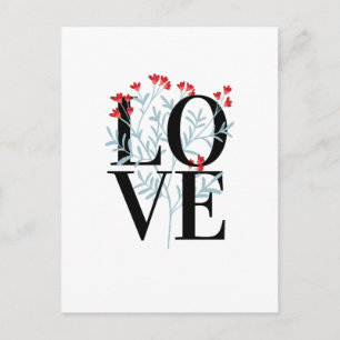 Happy Valentine's Day For Lover Stylish Holiday Postcard