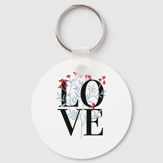 Happy Valentine's Day For Lover Stylish     Key Ring (Front)