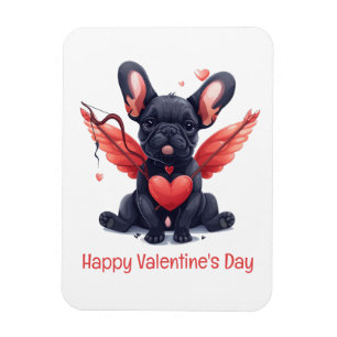 Happy Valentines Day French Bulldog Cupid Magnet