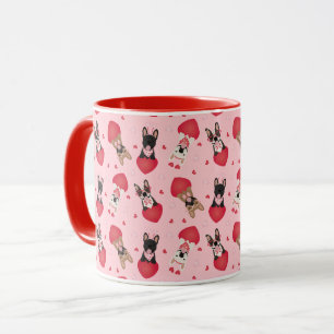 Happy Valentines Day French Bulldogs Mug