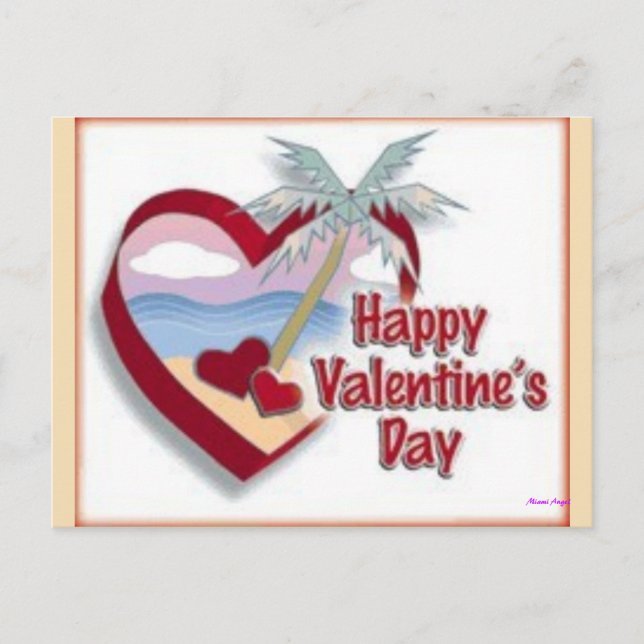 Happy Valentine's Day From Florida Holiday Postcard (Front)