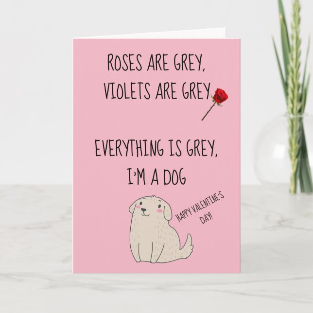 Happy Valentine's Day from the Dog Card (Front)