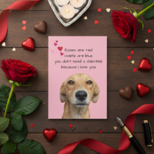 Happy Valentine's Day From The Dog Lover Card