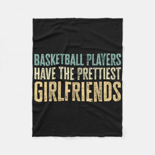 Happy Valentine's Day Fun Bysketbyll Player Valent Fleece Blanket