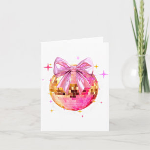 Happy Valentine's Day Funny Coquette Disco Ball Gi Card