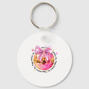 Happy Valentine's Day Funny Coquette Disco Ball Gi Key Ring