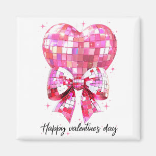 Happy Valentine's Day Funny Coquette Disco Ball He Magnet