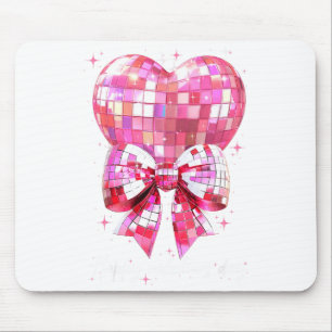 Happy Valentine's Day Funny Coquette Disco Ball He Mouse Pad