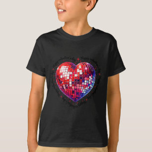 Happy Valentine's Day Funny Coquette Red Disco Bal T-Shirt