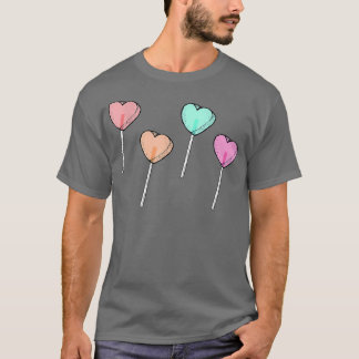 Happy Valentine's Day Funny Lollipop Heart Graphic T-Shirt