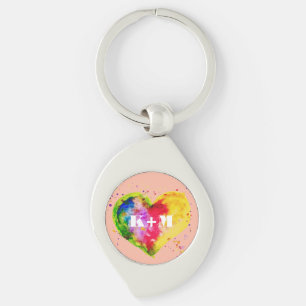 Happy Valentines Day Gay Couple LGBT Key Ring