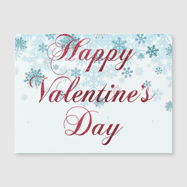 Happy valentine's day gift magnetic card 2024 (Front)