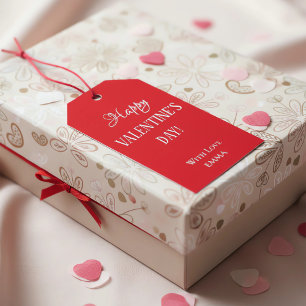 Happy Valentine's Day Gift Tag with Elegant Design
