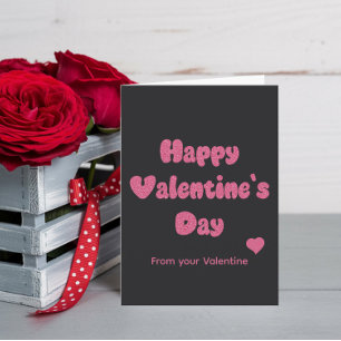 Happy Valentine's Day Glitter Card