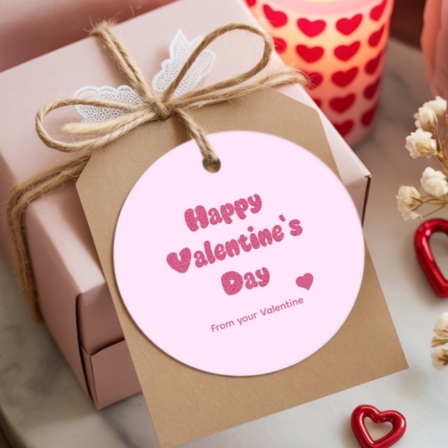 Happy Valentine's Day Glitter Favour Tags (Creator Uploaded)