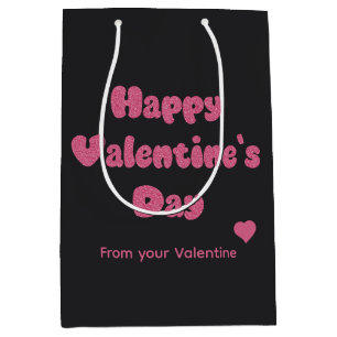 Happy Valentine's Day Glitter Medium Gift Bag